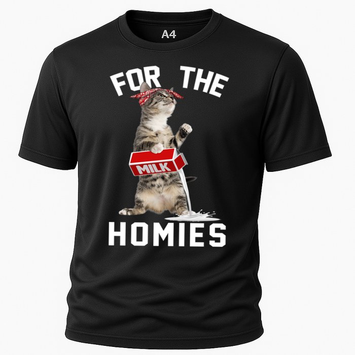 For The Homies Gangsta Cat Cooling Performance Crew T-Shirt