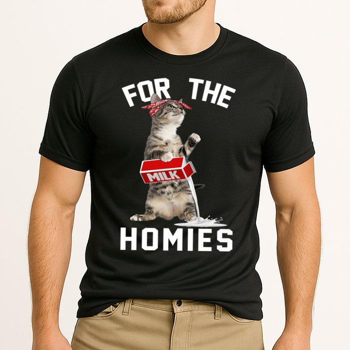 For The Homies Gangsta Cat Cooling Performance Crew T-Shirt