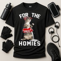 For The Homies Gangsta Cat Cooling Performance Crew T-Shirt