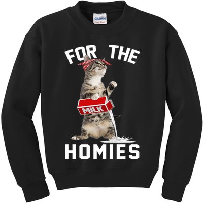 For The Homies Gangsta Cat Kids Sweatshirt