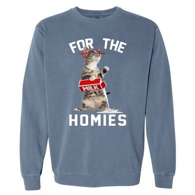 For The Homies Gangsta Cat Garment-Dyed Sweatshirt