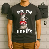 For The Homies Gangsta Cat T-Shirt
