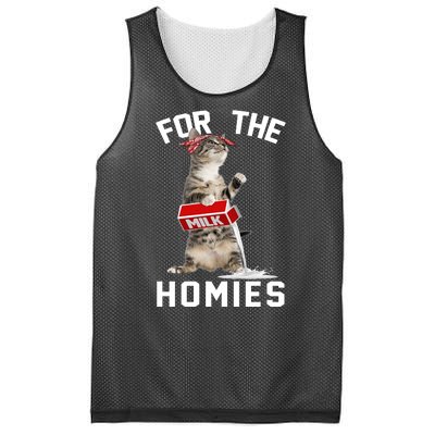 For The Homies Gangsta Cat Mesh Reversible Basketball Jersey Tank