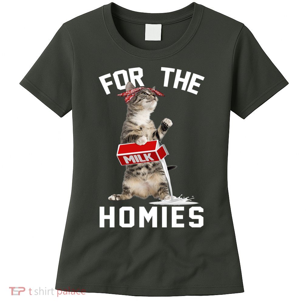 For The Homies Gangsta Cat Womens T-Shirt