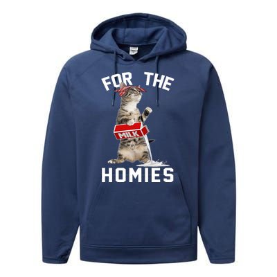 For The Homies Gangsta Cat Performance Fleece Hoodie