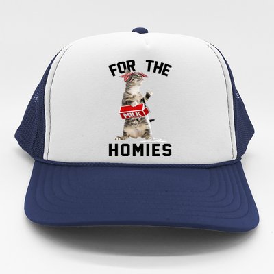 For The Homies Gangsta Cat Trucker Hat