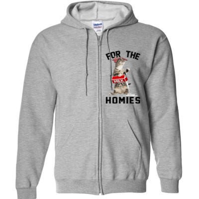 For The Homies Gangsta Cat Full Zip Hoodie