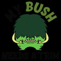 Funny Offensive Rude Novelty My Bush Needs A Trim Hairstyle Women's V-Neck T-Shirt