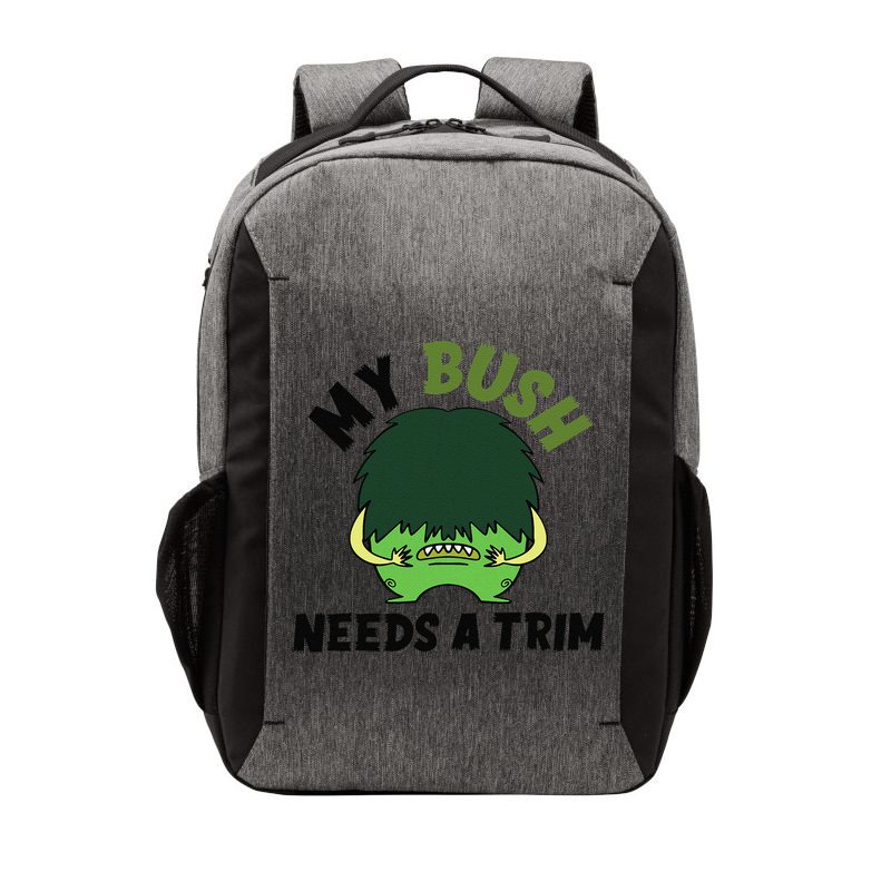 Funny Offensive Rude Novelty My Bush Needs A Trim Hairstyle Vector Backpack