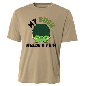 Funny Offensive Rude Novelty My Bush Needs A Trim Hairstyle Cooling Performance Crew T-Shirt