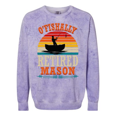 Fishing OFishally Retired Mason Colorblast Crewneck Sweatshirt