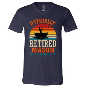 Fishing OFishally Retired Mason V-Neck T-Shirt