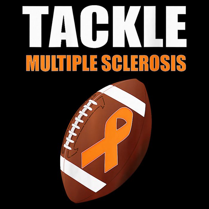 Football Orange Ribbon Multiple Sclerosis Awareness Hoodie