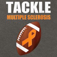 Football Orange Ribbon Multiple Sclerosis Awareness Cotton Canvas Backpack