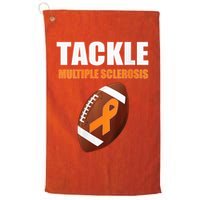 Football Orange Ribbon Multiple Sclerosis Awareness Golf Towel