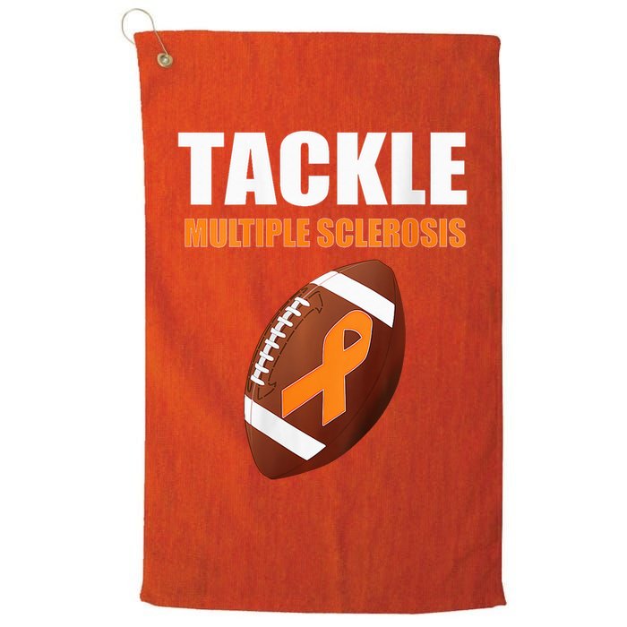 Football Orange Ribbon Multiple Sclerosis Awareness Golf Towel