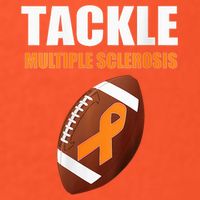 Football Orange Ribbon Multiple Sclerosis Awareness Golf Towel