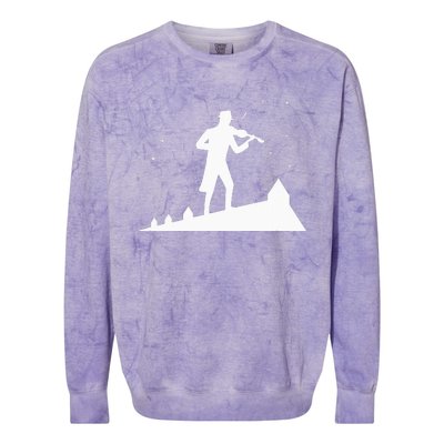 Fiddler On Roof Retro Musical Theater Broadway Theatre Colorblast Crewneck Sweatshirt