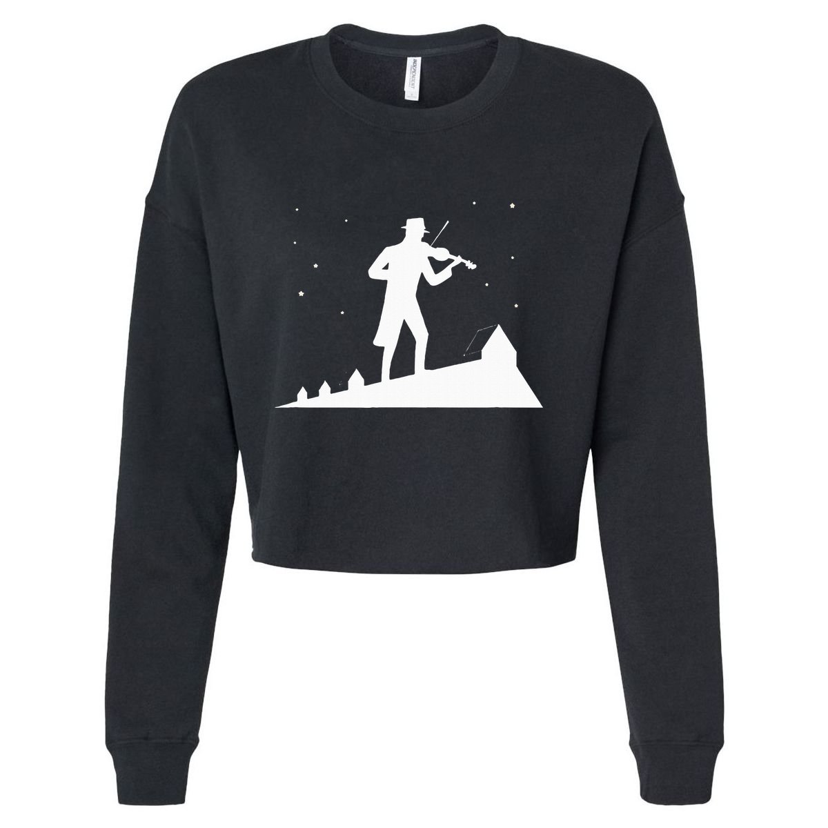 Fiddler On Roof Retro Musical Theater Broadway Theatre Cropped Pullover Crew