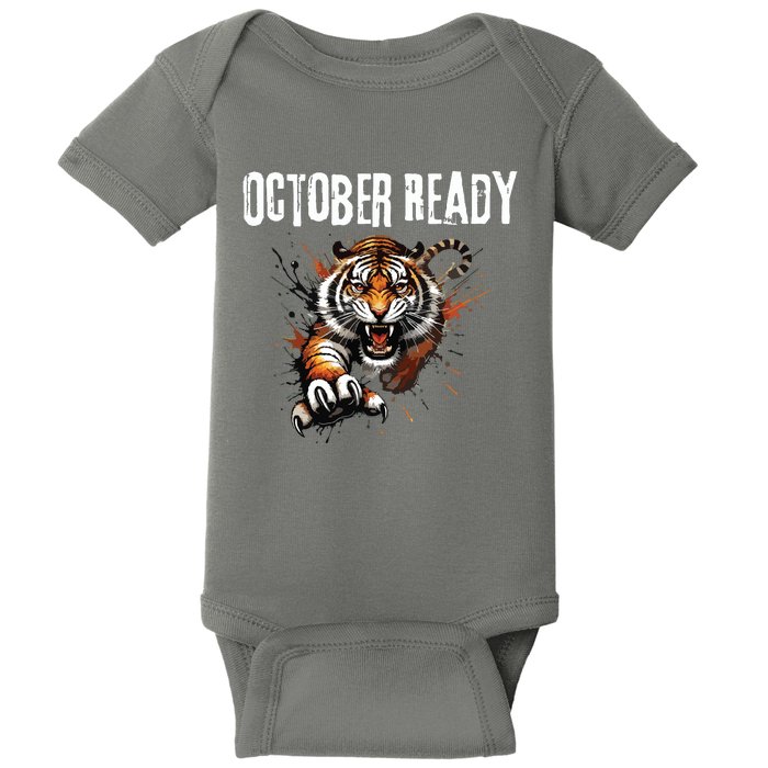 Funny October Ready For Ready Tiger Baby Bodysuit