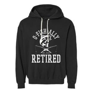 Funny O'fishally Retired Tee for Retired Fishing Garment-Dyed Fleece Hoodie