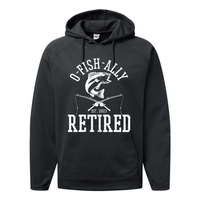 Funny O'fishally Retired Tee for Retired Fishing Performance Fleece Hoodie