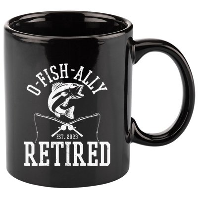 Funny O'fishally Retired Tee for Retired Fishing 11oz C Handle Ceramic Mug