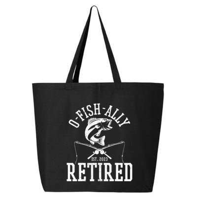 Funny O'fishally Retired Tee for Retired Fishing 25L Jumbo Tote