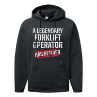 Forklift Operator Retired Funny Driver Performance Fleece Hoodie