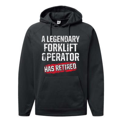 Forklift Operator Retired Funny Driver Performance Fleece Hoodie