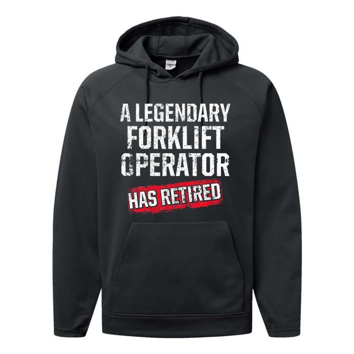 Forklift Operator Retired Funny Driver Performance Fleece Hoodie