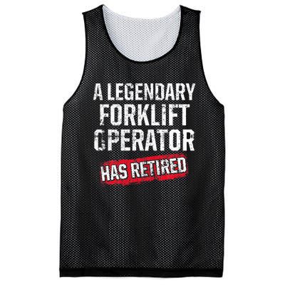 Forklift Operator Retired Funny Driver Mesh Reversible Basketball Jersey Tank