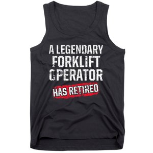 Forklift Operator Retired Funny Driver Tank Top