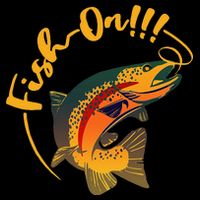 Fish On!!! Rainbow Trout Fishing Cooling Performance Crew T-Shirt
