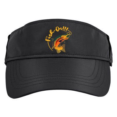 Fish On!!! Rainbow Trout Fishing Adult Drive Performance Visor
