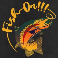 Fish On!!! Rainbow Trout Fishing Adult Drive Performance Visor