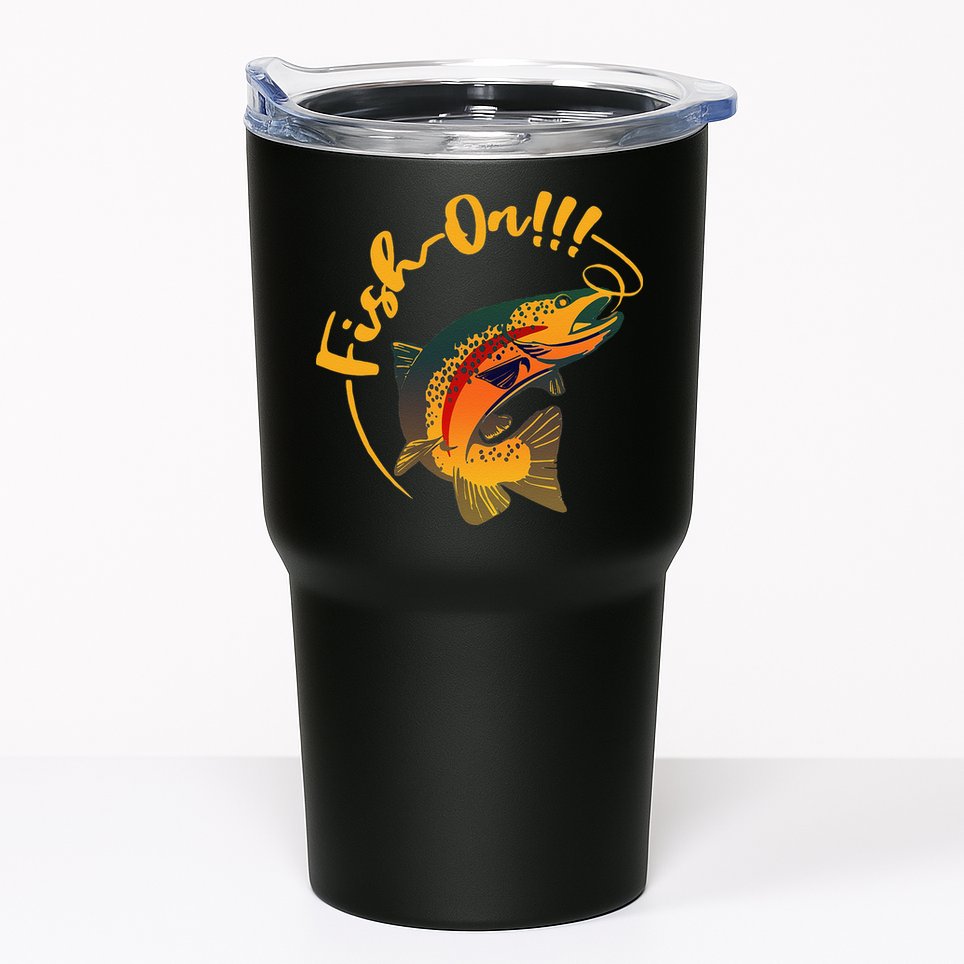 Fish On!!! Rainbow Trout Fishing Tumbler