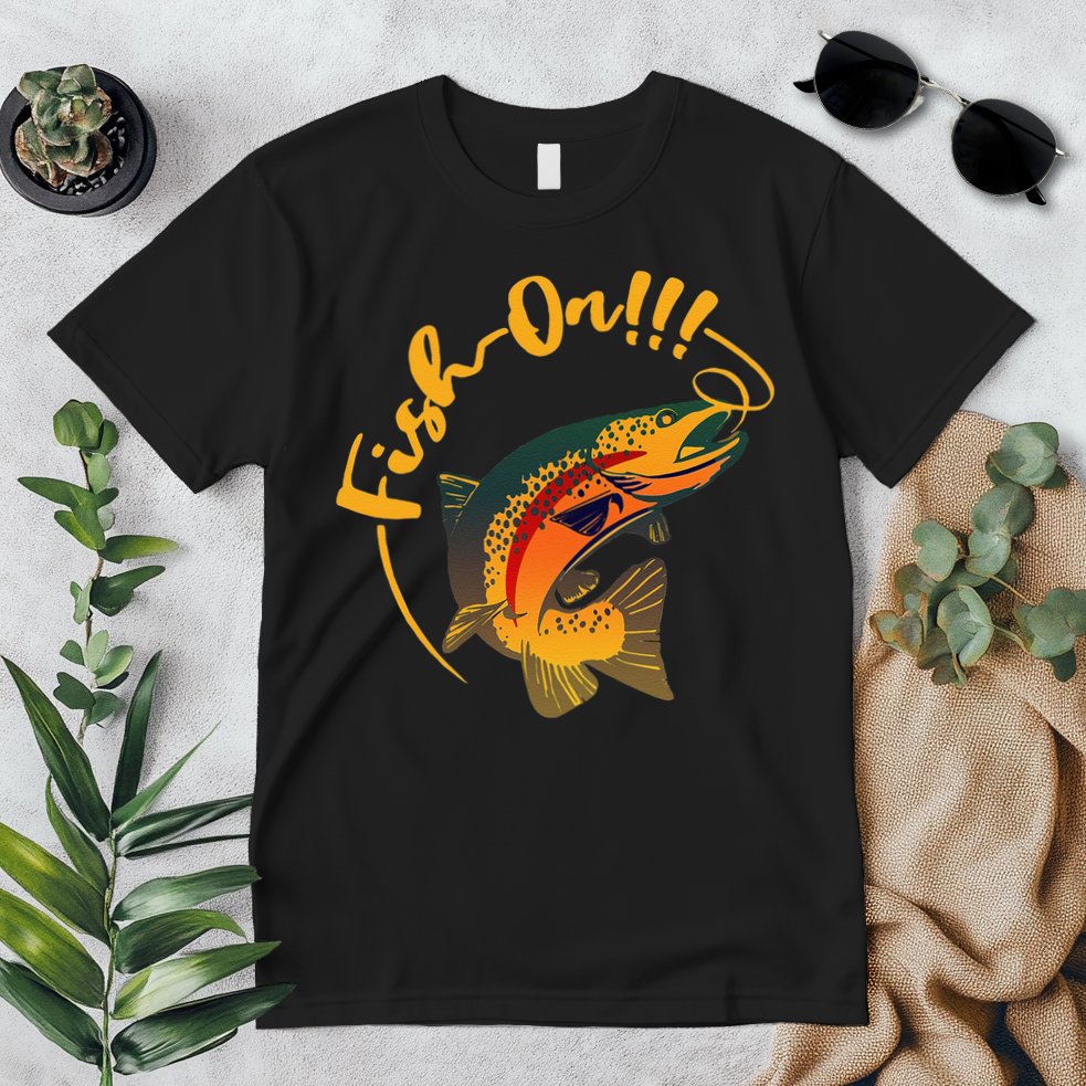 Fish On!!! Rainbow Trout Fishing Premium T-Shirt