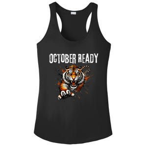 Funny October Ready For Ready Tiger Ladies PosiCharge Competitor Racerback Tank