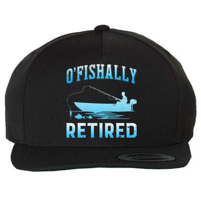 Funny OFishally Retired Gift For Retired Fishing Wool Snapback Cap