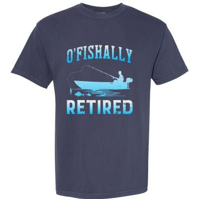 Funny OFishally Retired Gift For Retired Fishing Garment-Dyed Heavyweight T-Shirt