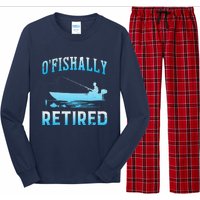 Funny OFishally Retired Gift For Retired Fishing Long Sleeve Pajama Set