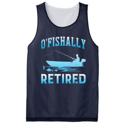 Funny OFishally Retired Gift For Retired Fishing Mesh Reversible Basketball Jersey Tank