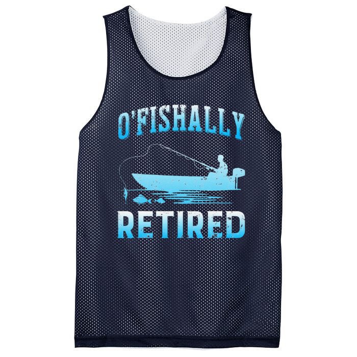 Funny OFishally Retired Gift For Retired Fishing Mesh Reversible Basketball Jersey Tank