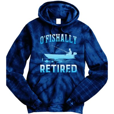 Funny OFishally Retired Gift For Retired Fishing Tie Dye Hoodie