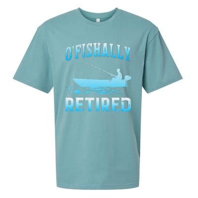 Funny OFishally Retired Gift For Retired Fishing Sueded Cloud Jersey T-Shirt