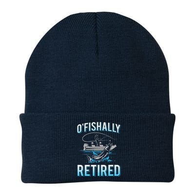 Funny Ofishally Retired For Retired Fishing Knit Cap Winter Beanie