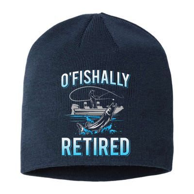 Funny Ofishally Retired For Retired Fishing Sustainable Beanie