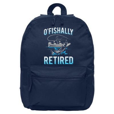 Funny Ofishally Retired For Retired Fishing 16 in Basic Backpack