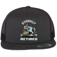 Funny Ofishally Retired For Retirement Fishing Fisher Flat Bill Trucker Hat